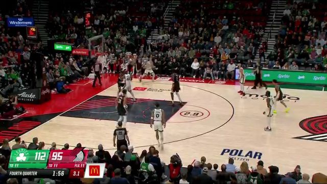 NBA常规赛：凯尔特人vs开拓者第4节中文解说回放