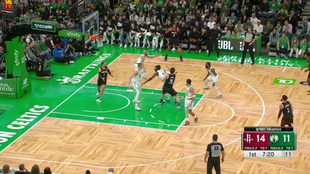 申京vs凯尔特人集锦 得到19+10里突外投独木难支