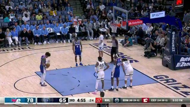 NBA常规赛：费城vs灰熊第3节英文原声回放