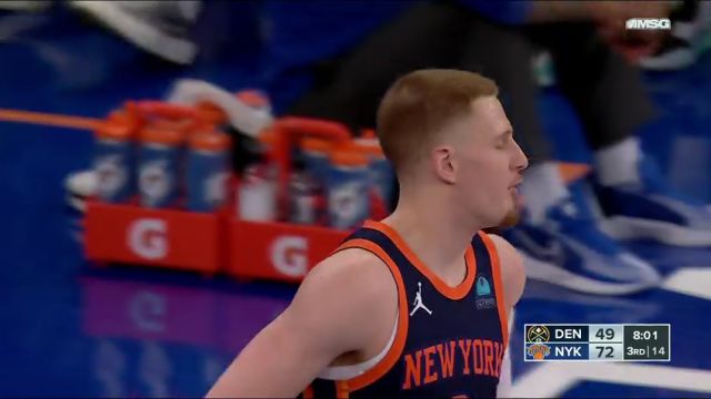 NBA常规赛：掘金vs尼克斯第3节英文原声回放