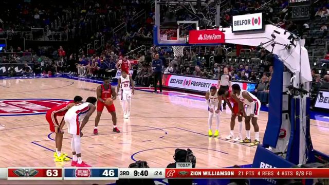 NBA常规赛：鹈鹕vs活塞英文原声全场回放