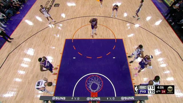 NBA常规赛：国王vs太阳第4节英文原声回放