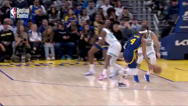 NBA常规赛：黄蜂vs勇士第4节英文原声回放