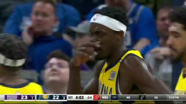 NBA常规赛：国王vs步行者第1节中文解说回放