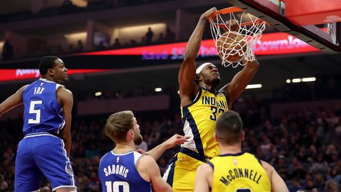 《NBA全场集锦》步行者vs国王五佳球 谢泼德送出空配连线托平接球轰炸篮筐