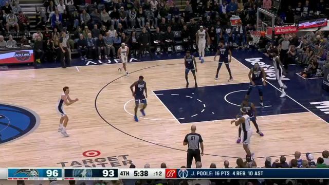 NBA常规赛：魔术vs森林狼第4节中文解说回放