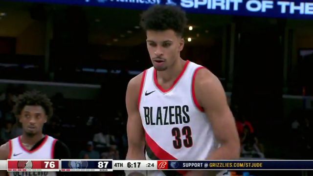 NBA常规赛：开拓者vs灰熊第4节中文解说回放
