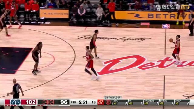 NBA常规赛：奇才vs活塞第4节中文解说回放