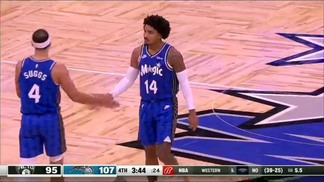 NBA常规赛：篮网vs魔术第4节英文原声回放