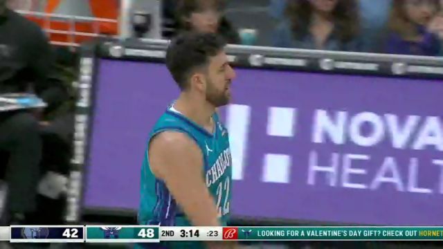 NBA常规赛：灰熊vs黄蜂第2节英文原声回放