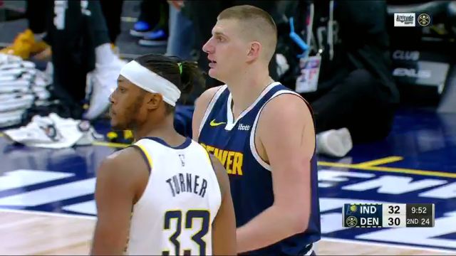 NBA常规赛：步行者vs掘金第2节英文原声回放