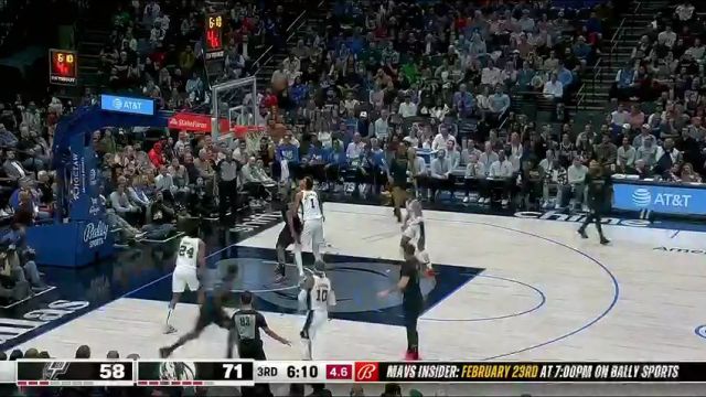 马刺vs独行侠第3节中文解说回放