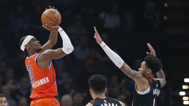 亚历山大vs开拓者集锦 全场拿下33+6+10全面数据带领雷霆击败开拓者