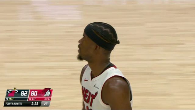 NBA常规赛：热火vs开拓者第4节中文解说回放