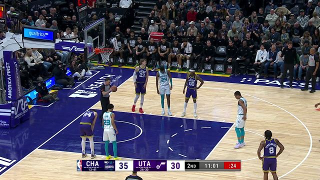 NBA常规赛：黄蜂vs爵士第2节中文解说回放