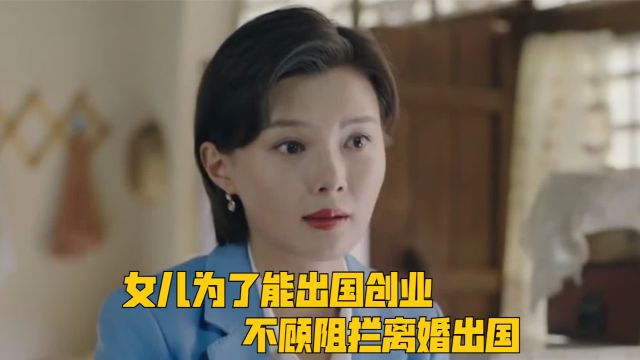 女儿为了能出国创业,不顾阻拦离婚出国,父亲却夸赞起自己的女婿