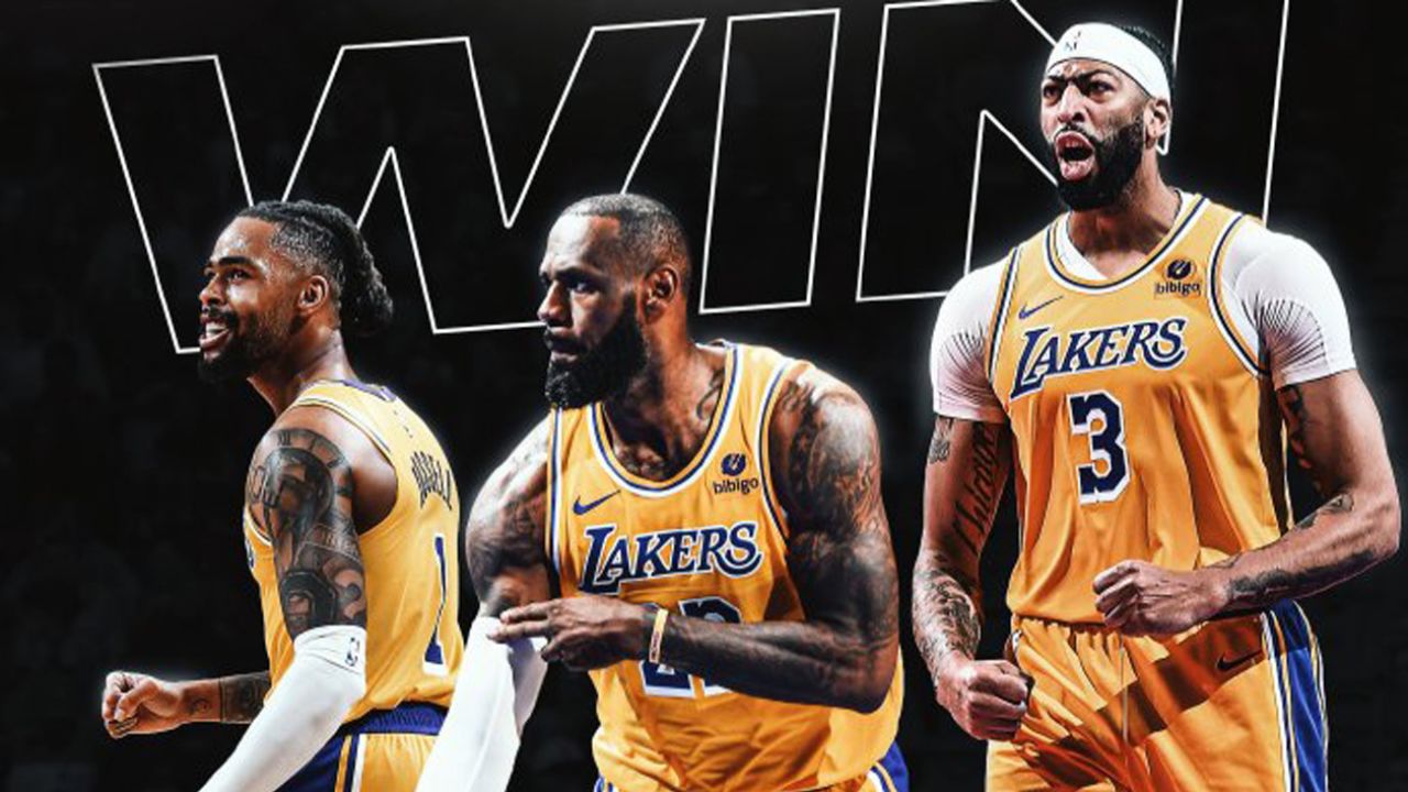 湖人三巨头擒老鹰,小佩顿垫脚布伦森