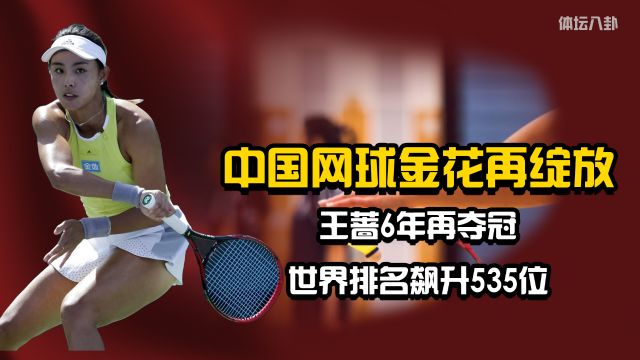 中国网球“金花”再绽放!王蔷6年再夺冠,世界排名飙升535位