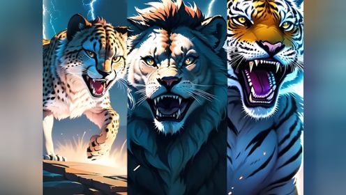 动漫 别人的兽宠都是老虎狮子猎豹