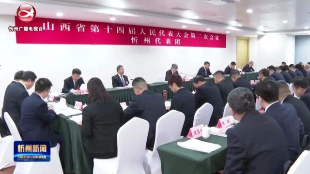 来自省两会的专栏报道:省十四届人大二次会议忻州代表团召开全团会议 朱晓东出席并讲话 李建国出席 王珍主持会议