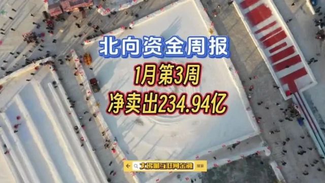 北向资金周报:1月第3周净卖出234.94亿