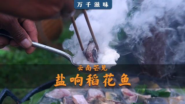 鱼肥的时候,傣族人用独特的盐响方式制作,配合现摘的香草,鲜嫩不腥,别具风味.