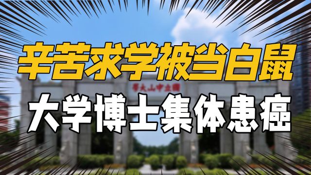 辛苦求学却被当小白鼠,中山大学博士集体患癌,真相到底是什么?