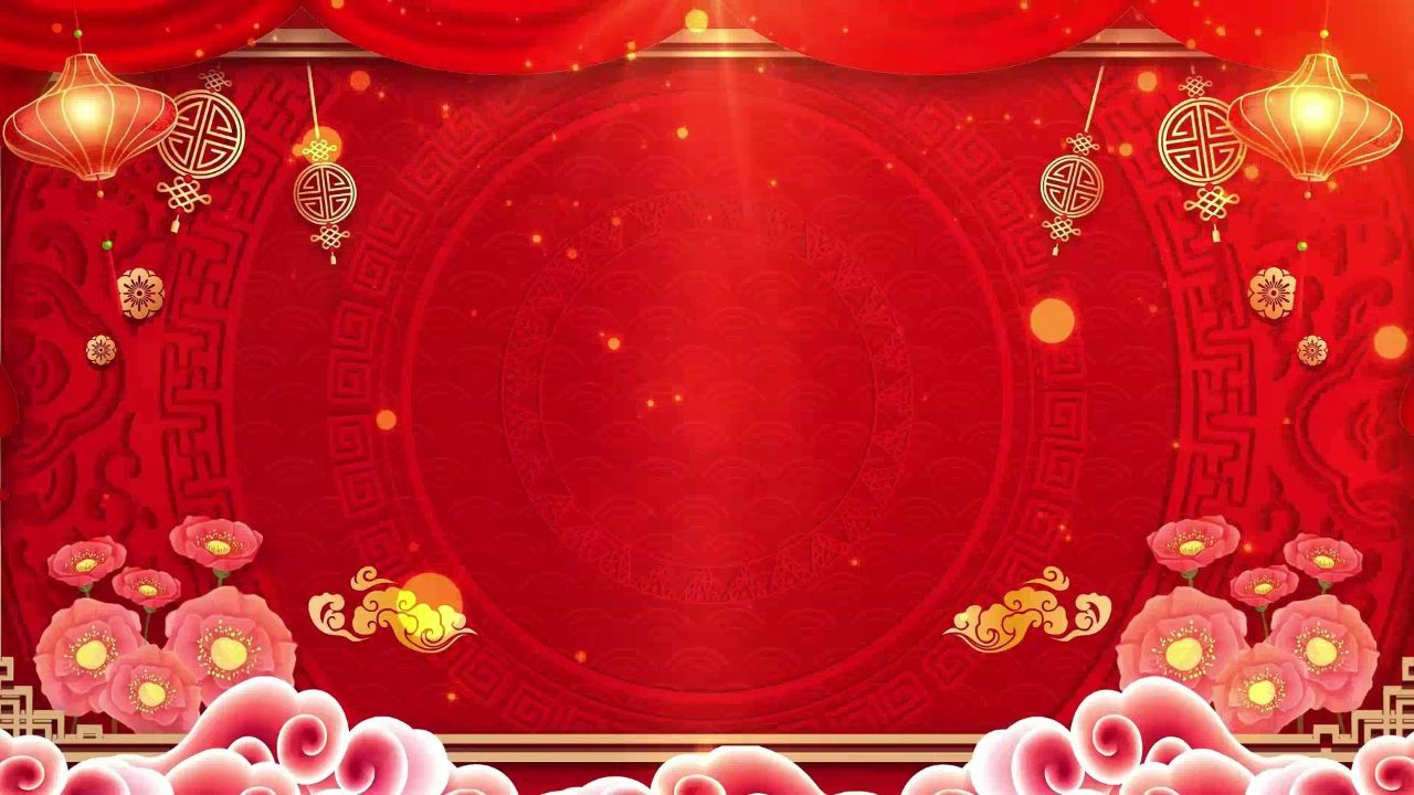 b744-2好运来喜庆演唱表演节目动态led大屏幕背景视频素材