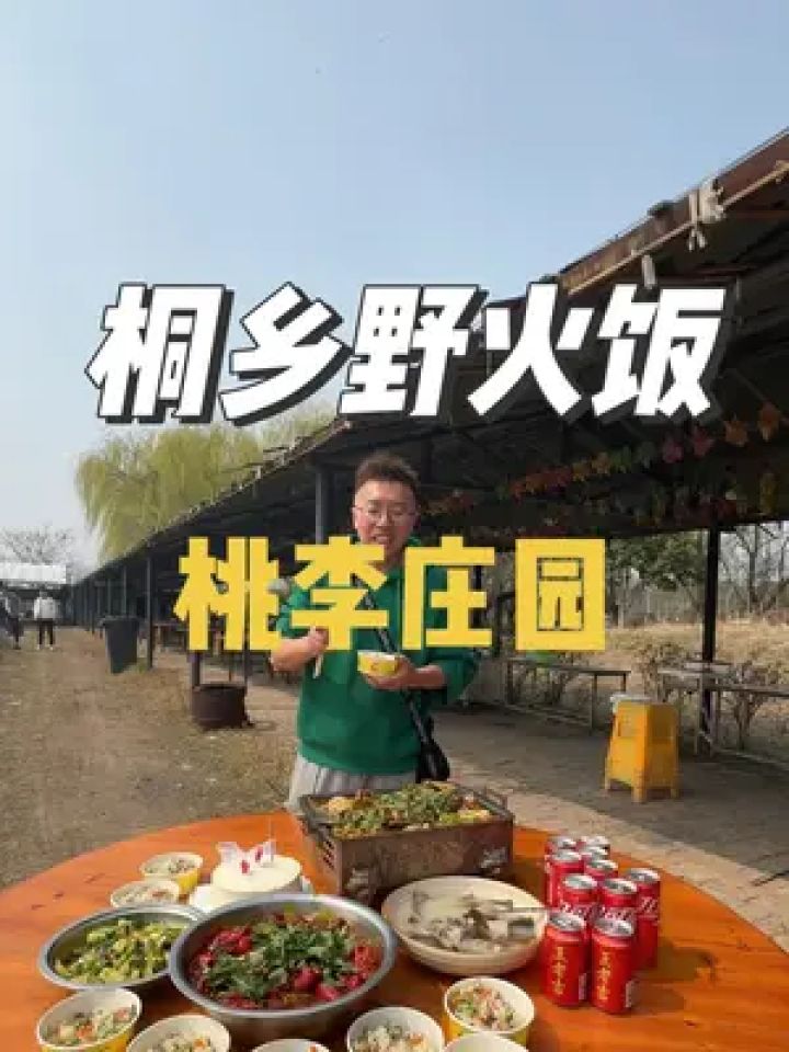 桐乡特色野火饭,能不能火过淄博烧烤#特色农庄 #桃李庄园 #春游踏青