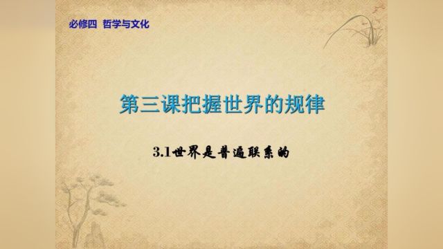 法政学部23级思想政治教育专业一班李泽怡《世界是普遍联系的》