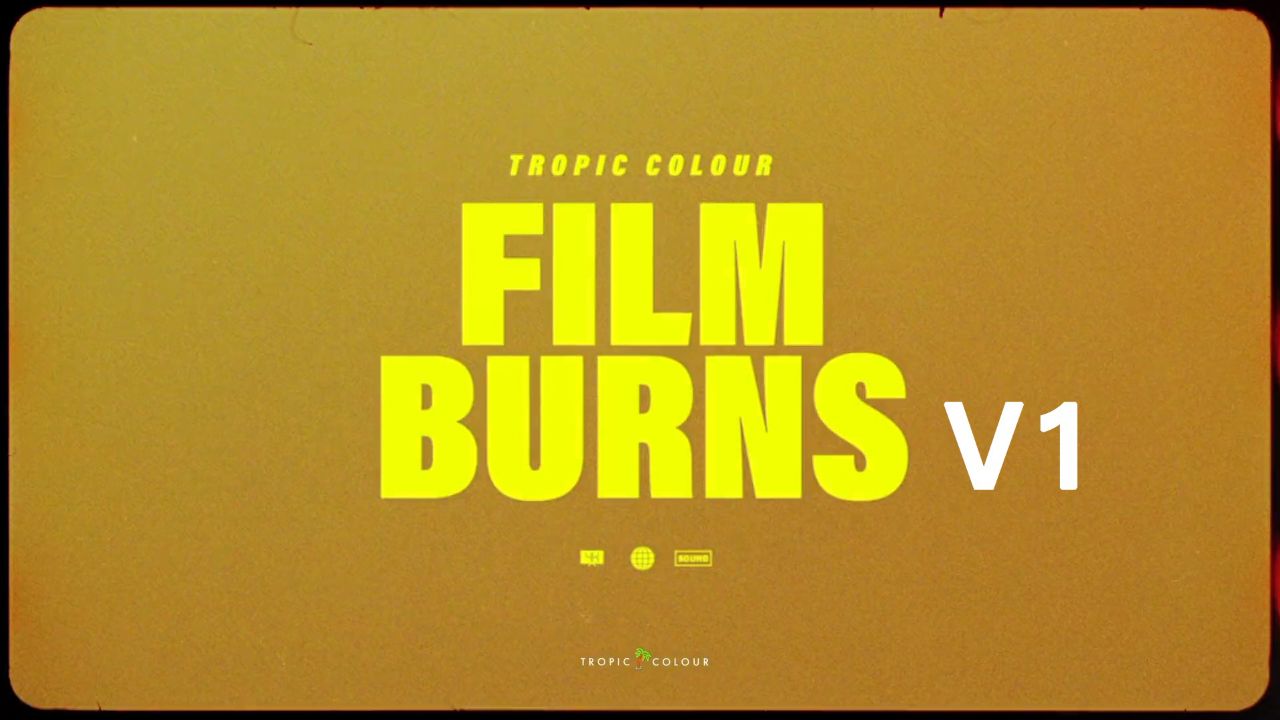 tropic colour 出品电影胶片灼烧闪光叠加纹理及转场素材包 film