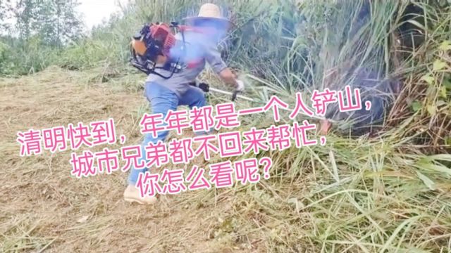 清明节,是农村扫山拜祖坟的重要习俗,你们在城里的兄弟回村都是这样的吗?