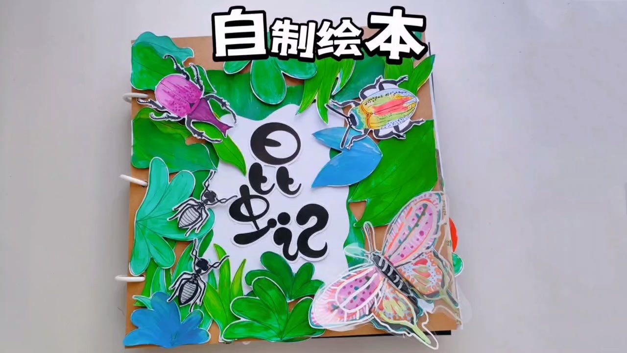 自制绘本《昆虫记》小朋友很喜欢看,画面有趣,还有