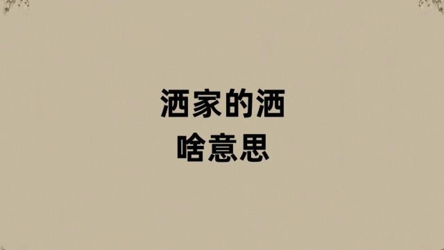 洒家的洒是啥意思?