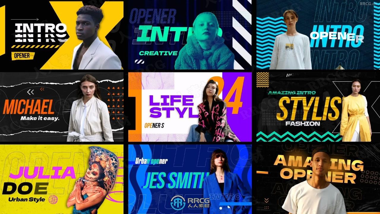 定格框照片视频展示动画ae模板 rrcg