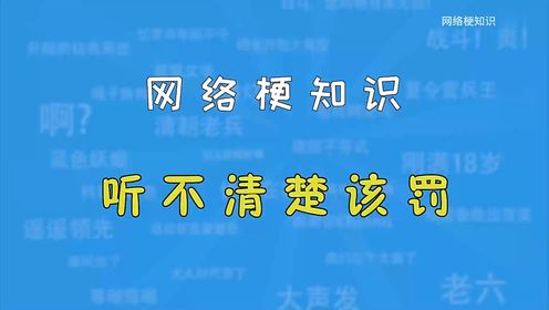 听不清楚该罚是什么梗？【网络梗知识】_高清1080P在线观看平台_腾讯视频