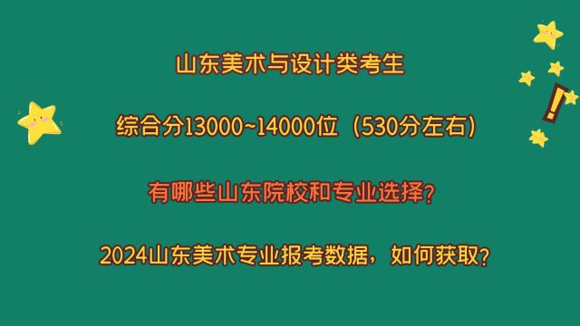 山东美术类,综合分530左右(13000~14000位),哪些山东院校专业