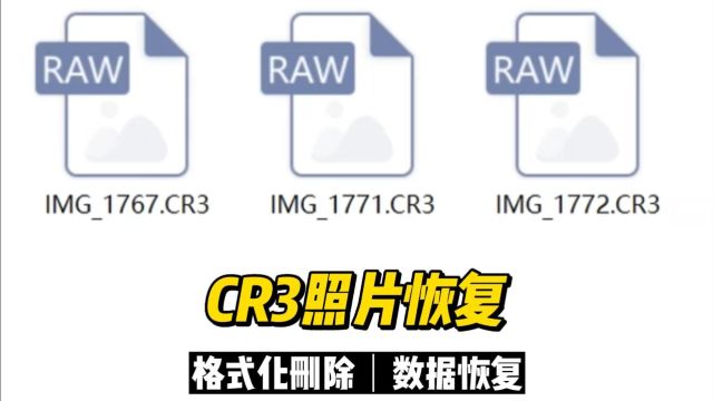 佳能cr3格式照片素材数据恢复