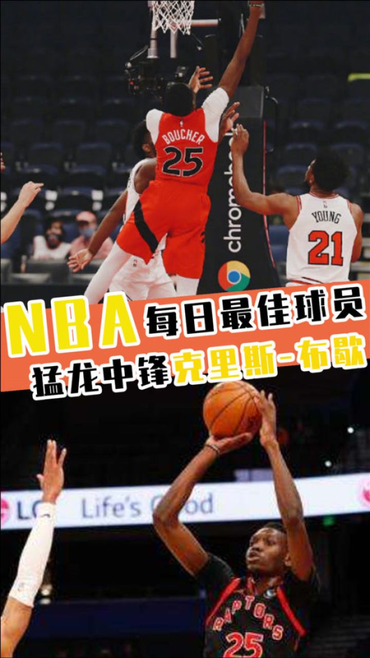 你管这叫中锋?nba每日最佳球员:猛龙中锋克里斯布歇