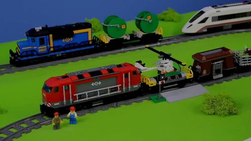 遥控红色乐高小火车