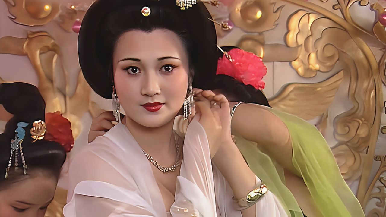 杨玉环和李隆基第一次吵架,赌气回了娘家,李隆基只能去接,影视