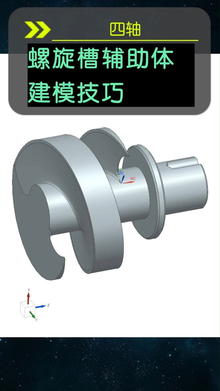 ug编程-四轴螺旋槽辅助体建模技巧