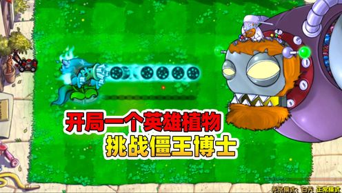 植物大战僵尸杂交版：开局一个英雄植物挑战僵王博士_高清