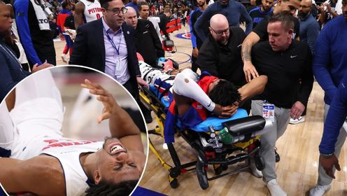 《NBA全场集锦》万幸！活塞官方称艾维已成功接受左腿腓骨手术 四周后重新评估伤情