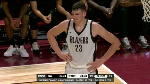 《NBA全场集锦》马刺vs开拓者第3节中文解说回放