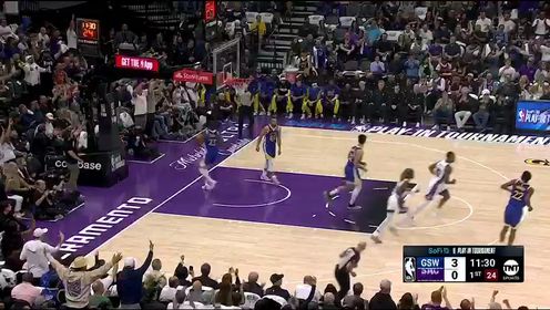 《NBA全场集锦》你有来言我有去语！勇士国王开局手感不俗 连续三分对飙互不相让