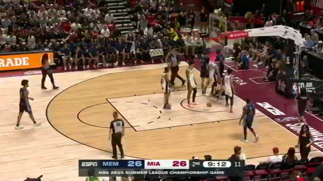 NBA夏季联赛：灰熊vs热火第2节英文原声回放