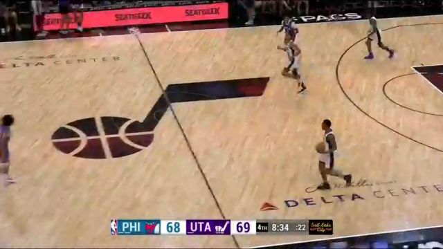 NBA夏季联赛：76人vs爵士第4节英文原声回放