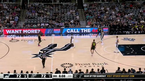 《圣安东尼奥马刺》【回放】NBA季前赛：爵士vs马刺第3节中文解说回放