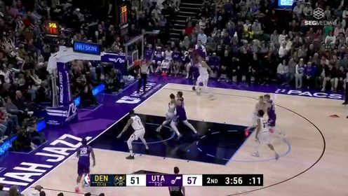 《NBA全场集锦》NBA常规赛：掘金vs爵士第2节英文原声回放